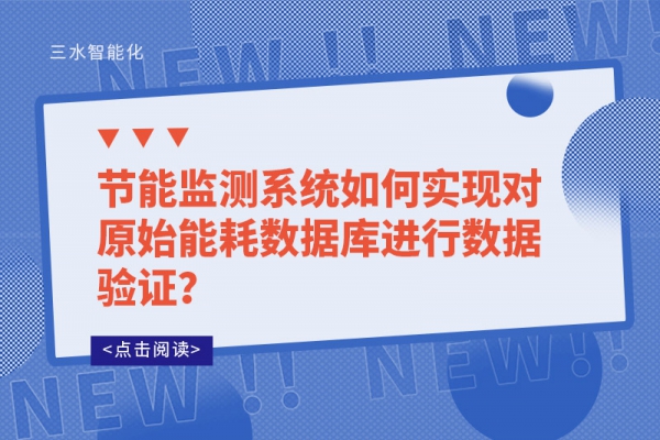 節能監測系統如何實現對原始能耗數據庫進行數據驗證？